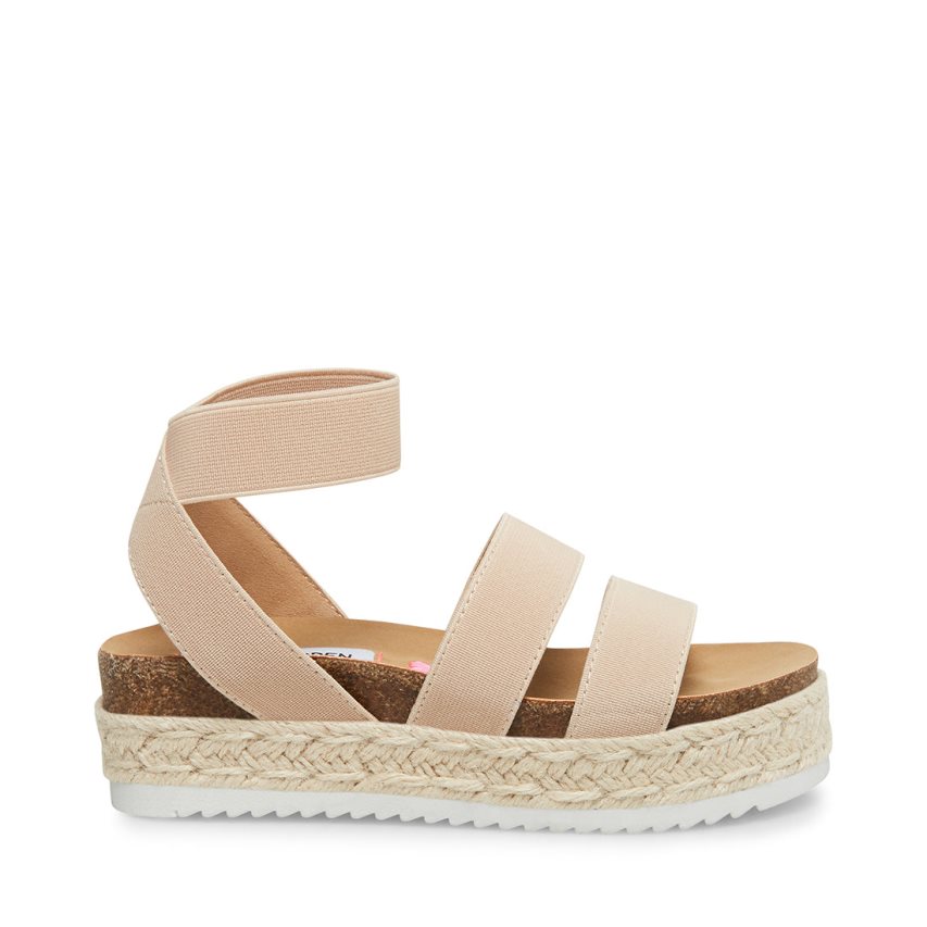 Light Brown Steve Madden Jkimmie Kids\' Platform Sandals | PH 4520OGJ